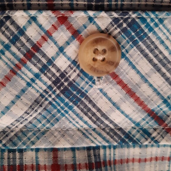 Duluth Trading Co Plaid Shirt Men's Size Large Lightweight Short Sleeves - Picture 6 of 8